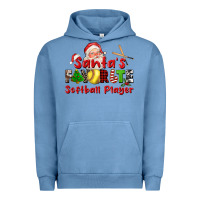 Pigment Pebble Blue santas favorite softball player Urban Hoodie - CowGirlArtShop