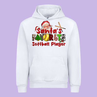 Santas Favorite Softball Player Urban Hoodie Designed By Cowgirlartshop