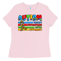 Bubblegum Pink autism accept understand love different Ladies Tee - JahusDesignShop