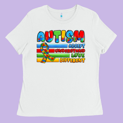 Autism Accept Understand Love Different Ladies Tee Designed By Jahusdesignshop