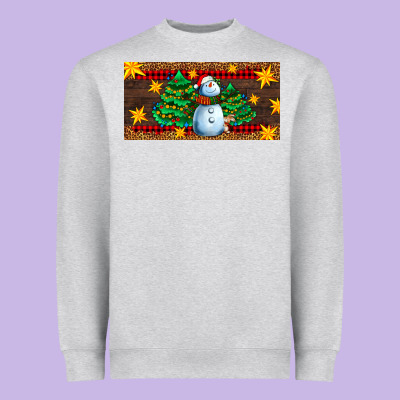 Christmas Tree With Snowman Heavyweight Sweatshirt Designed By Adodesignshop