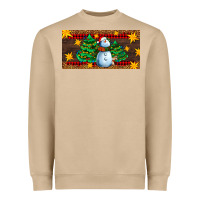 Mushroom christmas tree with snowman Heavyweight Sweatshirt - AdoDesignShop