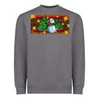 Storm christmas tree with snowman Heavyweight Sweatshirt - AdoDesignShop