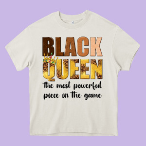 Black Queen The Most Powerful Piece In The Game Heavy Core Tee Designed By Texasbilliewilder
