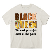 Cream black queen the most powerful piece in the game Heavy Core Tee - texasbilliewilder