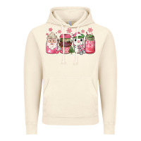 Vintage Artic pink Christmas coffee Vintage Hoodie - JahusDesignShop
