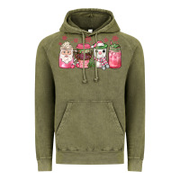 Pink Christmas Coffee Vintage Hoodie | Teevron