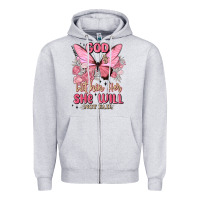 Heather Grey god is within her she will not fail Zipper Hoodie - MaliasSmallBusiness