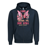 Navy god is within her she will not fail Zipper Hoodie - MaliasSmallBusiness