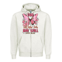 Oatmeal Heather god is within her she will not fail Zipper Hoodie - MaliasSmallBusiness