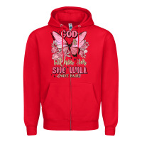 Red god is within her she will not fail Zipper Hoodie - MaliasSmallBusiness