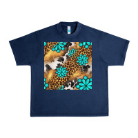 Navy western turquoise gemstone seamless pattern Urban Heavy Tee - BundleAndBundleShop