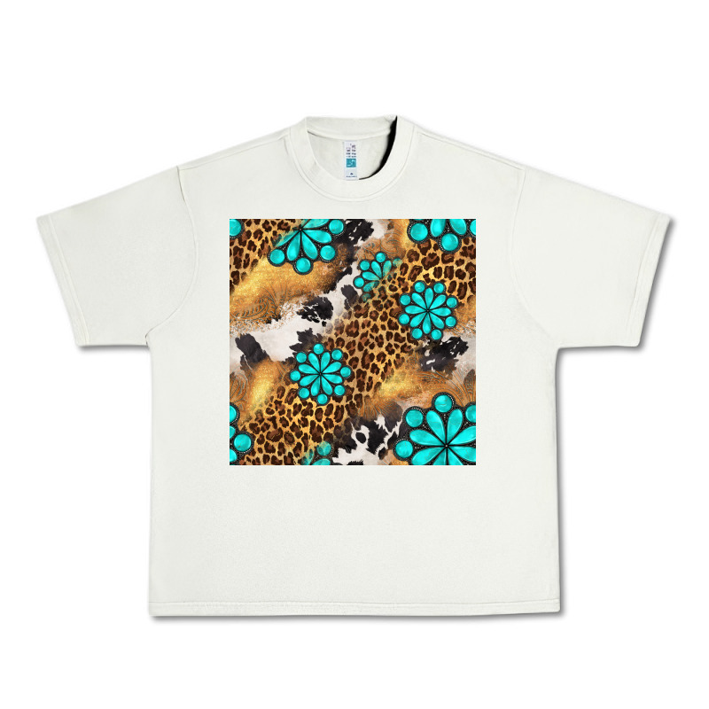 Western Turquoise Gemstone Seamless Pattern Urban Heavy Tee by BundleAndBundleShop | Teevron