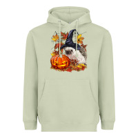 Matcha Halloween Hedgehog Heavyweight Hoodie - LillyAllenDesigns