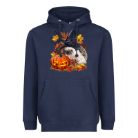 Navy Halloween Hedgehog Heavyweight Hoodie - LillyAllenDesigns