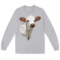 Moon Dust Texas Longhorn Calf Face Long Sleeve Tee - LillyAllenDesigns