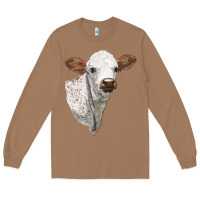 Toasted Coconut Texas Longhorn Calf Face Long Sleeve Tee - LillyAllenDesigns