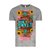 Cloud Rock cowgirls don't crty boots hat sunflowers 12 oz can cooler  (slim) Vintage Tee - Artiststas