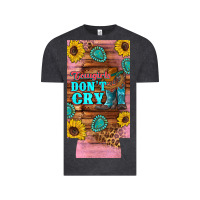 Cowgirls Don't Crty Boots Hat Sunflowers 12 Oz Can Cooler  (slim) Vintage Tee | Teevron