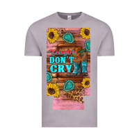 Vintage Zinc cowgirls don't crty boots hat sunflowers 12 oz can cooler  (slim) Vintage Tee - Artiststas