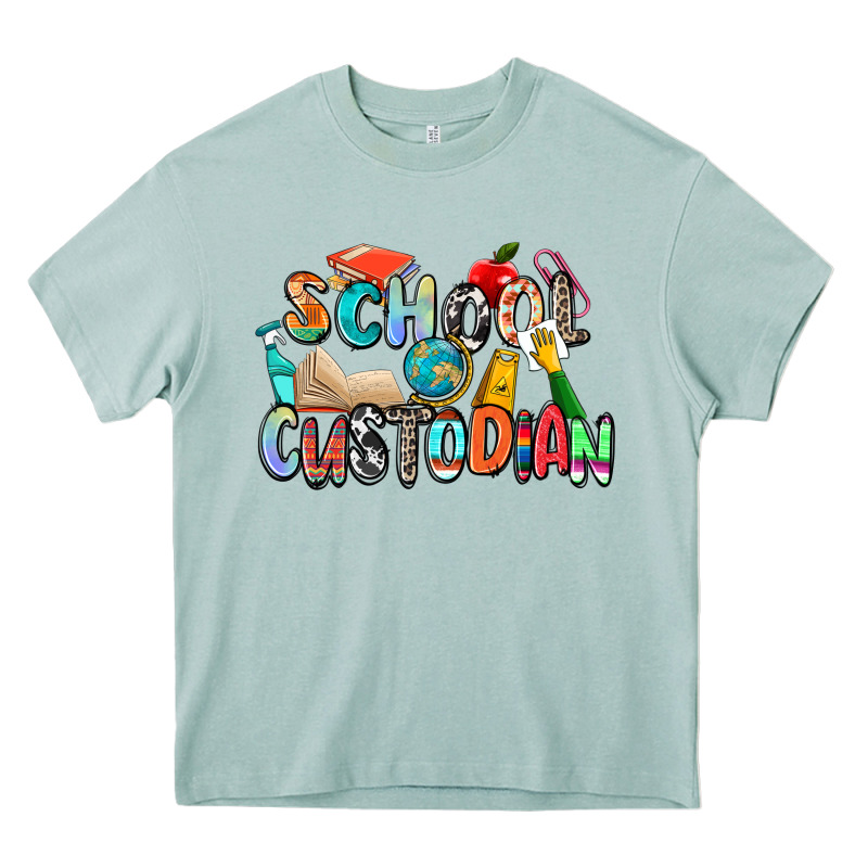 School Custodian Heavy Core Tee by Zillion Design Studio | Teevron