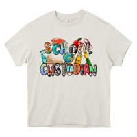 Cream school custodian Heavy Core Tee - Zillion Design Studio