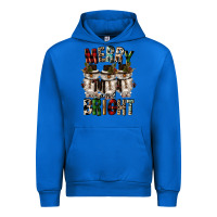 Cobalt merry and bright Urban Hoodie - CowGirlArtShop