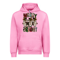 Fuchsia Pink merry and bright Urban Hoodie - CowGirlArtShop