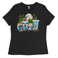 Black Wolf coffee cups Ladies Tee - texasbilliewilder