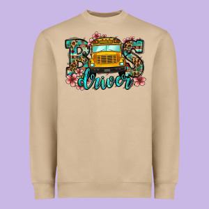 School Bus Driver Heavyweight Sweatshirt Designed By Jasminsmagicworld