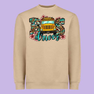 School Bus Driver Heavyweight Sweatshirt Designed By Jasminsmagicworld