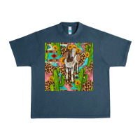Midnight Navy western boer goat seamless pattern Urban Heavy Tee - BundleAndBundleShop