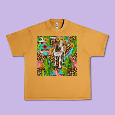 Western Boer Goat Seamless Pattern Urban Heavy Tee Designed By Bundleandbundleshop
