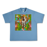 Pebble Blue western boer goat seamless pattern Urban Heavy Tee - BundleAndBundleShop