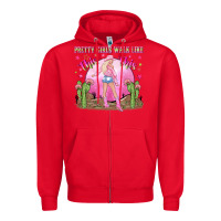 Red pretty girls walk like this this Zipper Hoodie - NancyCooperArtShop