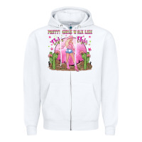 White pretty girls walk like this this Zipper Hoodie - NancyCooperArtShop