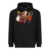 Black Trick Or Treat Chimpanzee Heavyweight Hoodie - LillyAllenDesigns