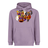 Lavender Trick Or Treat Chimpanzee Heavyweight Hoodie - LillyAllenDesigns