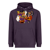 Plum Trick Or Treat Chimpanzee Heavyweight Hoodie - LillyAllenDesigns