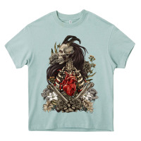 Arona floral skeleton Heavy Core Tee - RanaPortraitStore