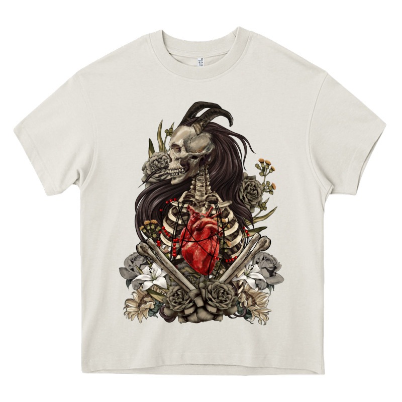 Floral Skeleton Heavy Core Tee by RanaPortraitStore | Teevron