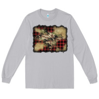 Moon Dust buffalo plaid christmas camouflage glitter background Long Sleeve Tee - Jasminsmagicworld