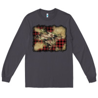 Smoke buffalo plaid christmas camouflage glitter background Long Sleeve Tee - Jasminsmagicworld