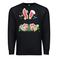 Black easter bunny name frame Premium Sweatshirt - Artiststas