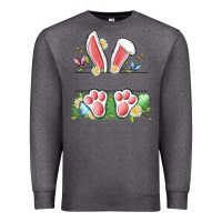 Charcoal Heather easter bunny name frame Premium Sweatshirt - Artiststas