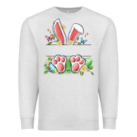 Oatmeal Heather easter bunny name frame Premium Sweatshirt - Artiststas
