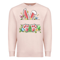 Pale Pink easter bunny name frame Premium Sweatshirt - Artiststas