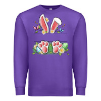 Purple easter bunny name frame Premium Sweatshirt - Artiststas