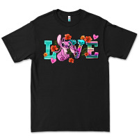 Black love stitch Premium Tee - AdoDesignShop