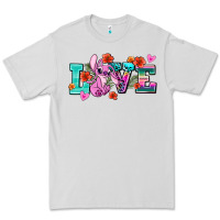Dove Grey love stitch Premium Tee - AdoDesignShop